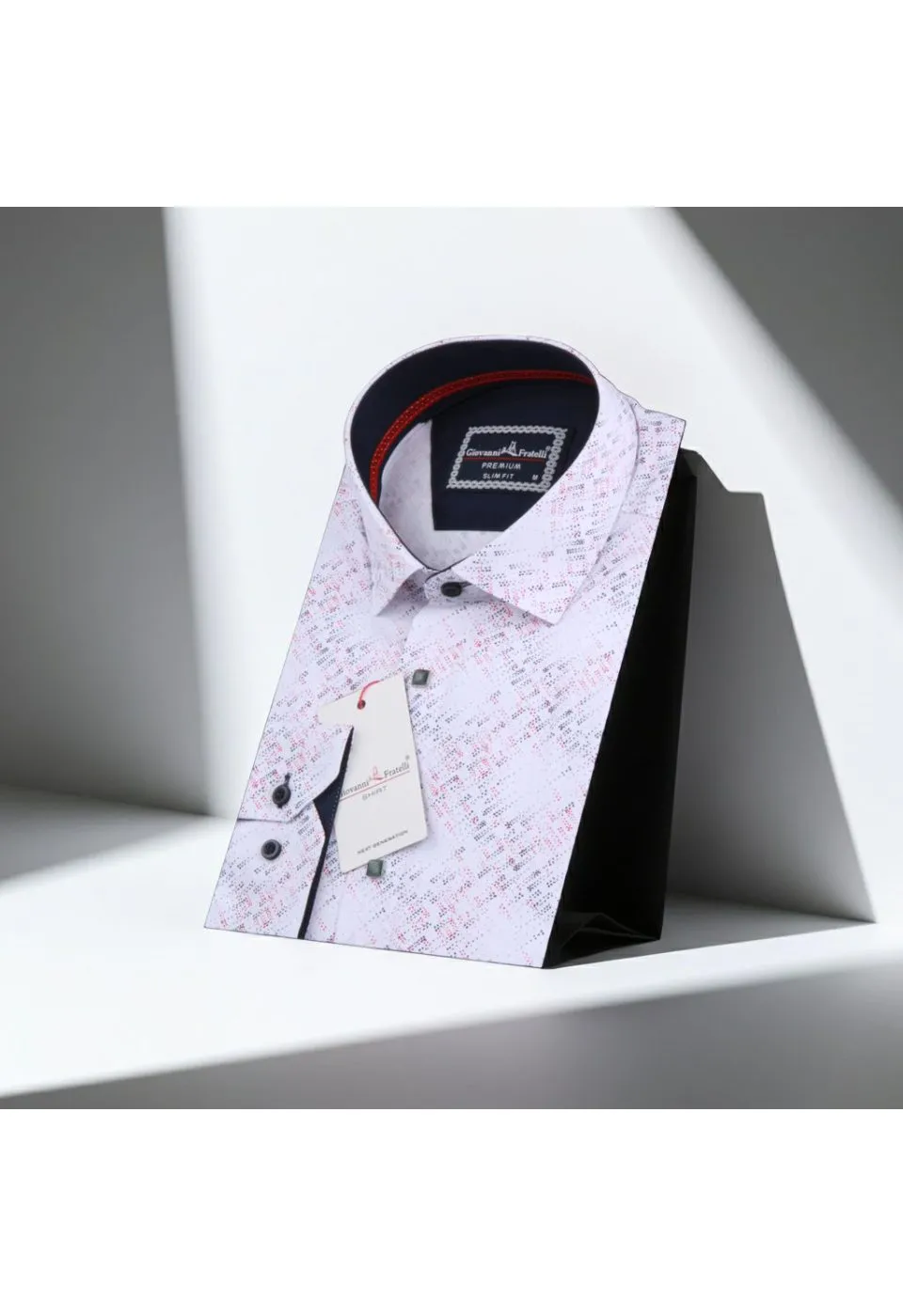 Slim Fit Uzun Kol Desenli Erkek Gömlek 3GMK311459017 - Giovanni Fratelli