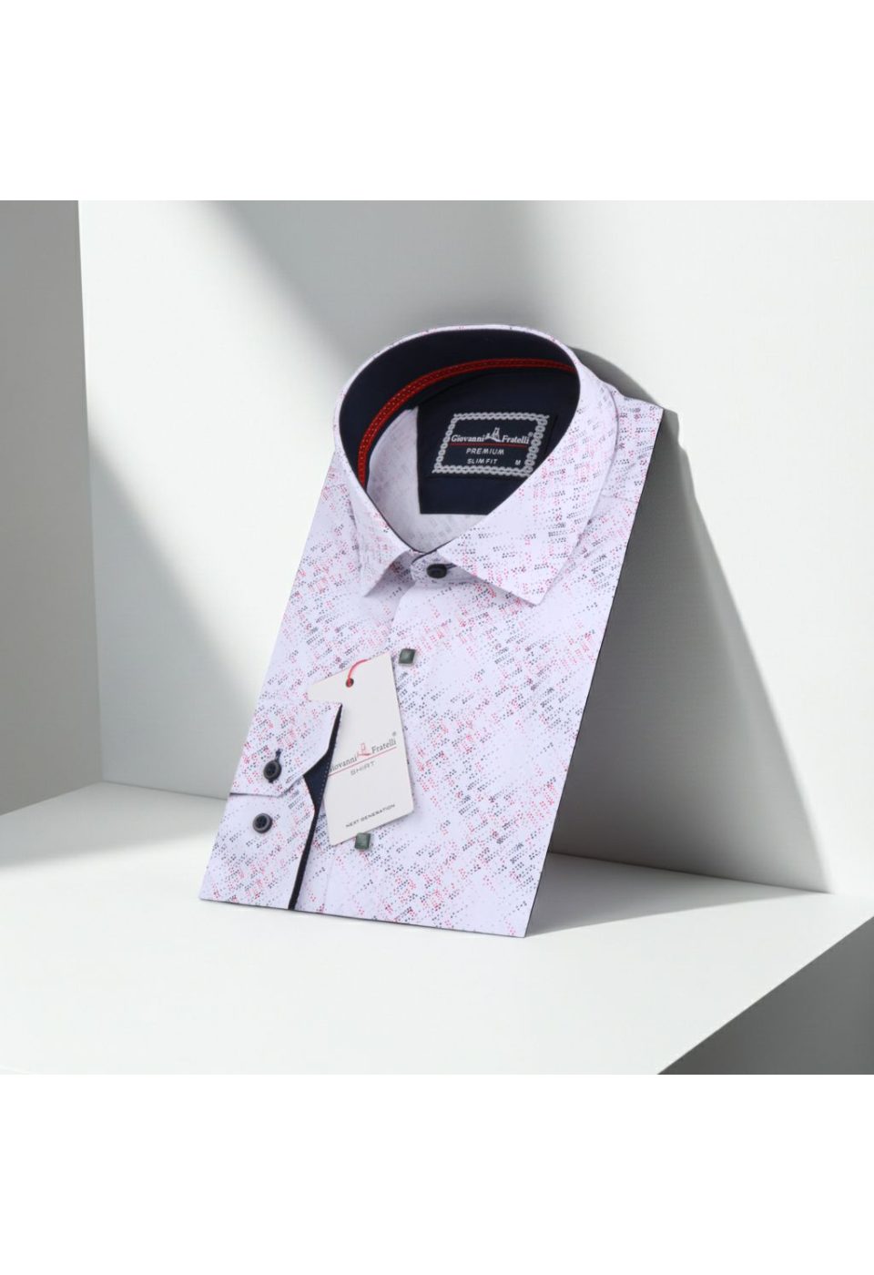 Slim Fit Uzun Kol Desenli Erkek Gömlek 3GMK311459017 - Giovanni Fratelli