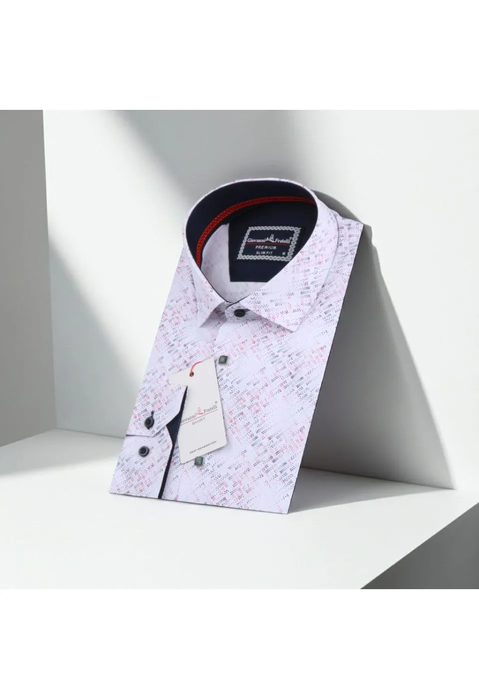 Slim Fit Uzun Kol Desenli Erkek Gömlek 3GMK311459017 - Giovanni Fratelli