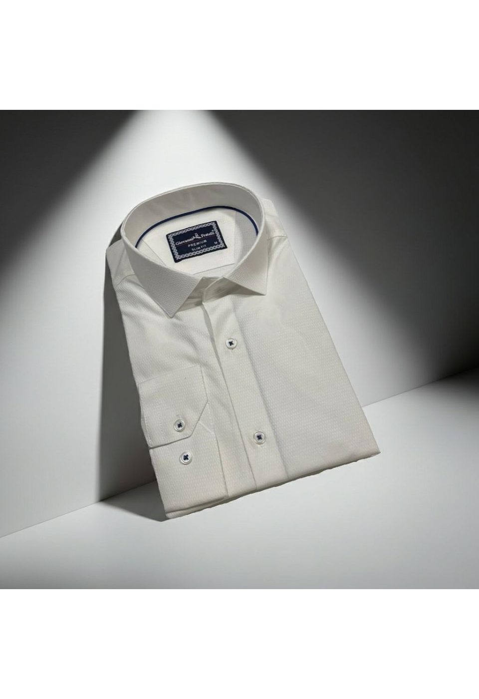 Slim Fit Uzun Kol Desenli Jakar Armürlü Gömlek 1462 CR 002 - Giovanni Fratelli