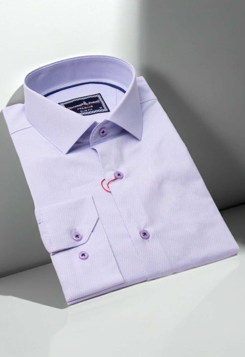Slim Fit Uzun Kol Desenli Jakar Armürlü Gömlek 1462 CR 007 - Giovanni Fratelli