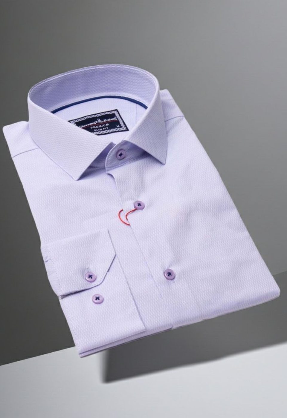 Slim Fit Uzun Kol Desenli Jakar Armürlü Gömlek 1462 CR 007