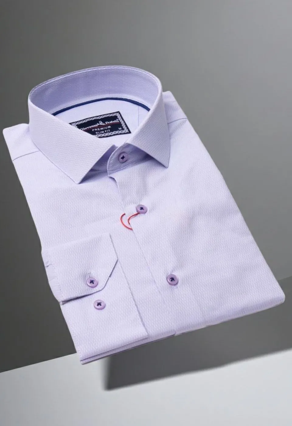 Slim Fit Uzun Kol Desenli Jakar Armürlü Gömlek 1462 CR 007