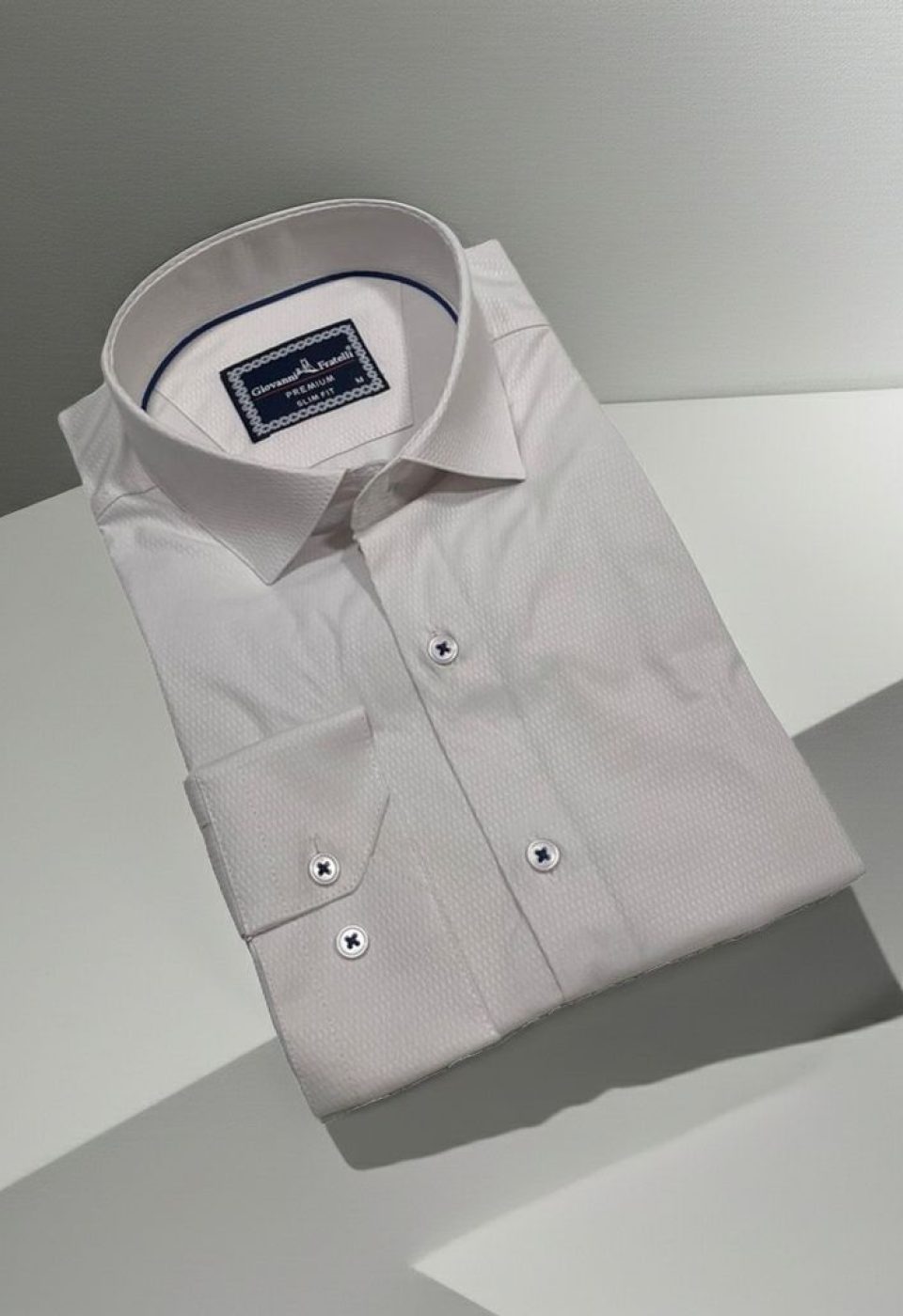 Slim Fit Uzun Kol Desenli Jakar Armürlü Gömlek 1462 CR 009