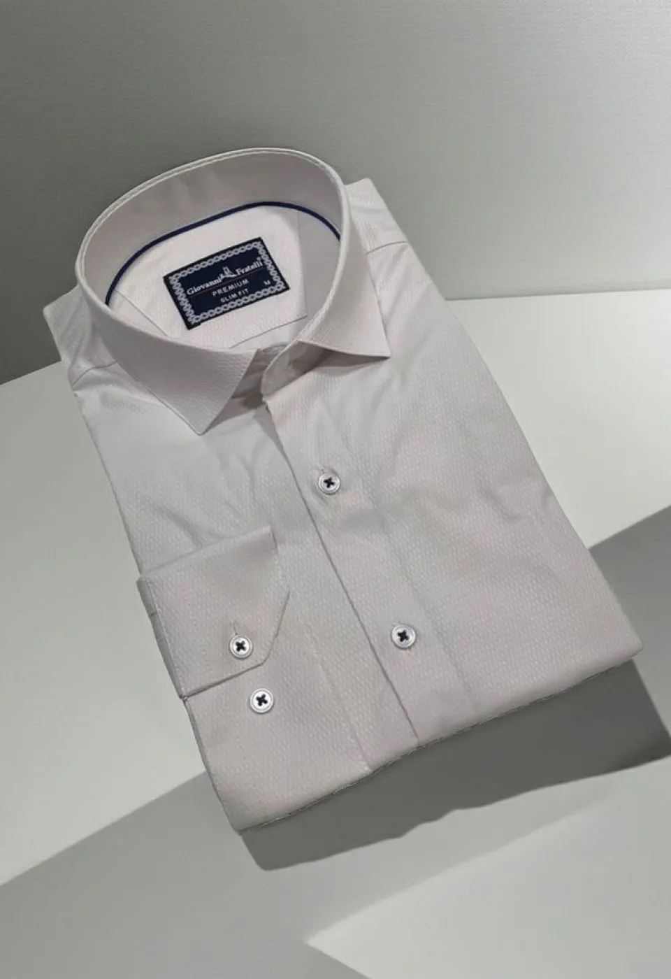 Slim Fit Uzun Kol Desenli Jakar Armürlü Gömlek 1462 CR 009