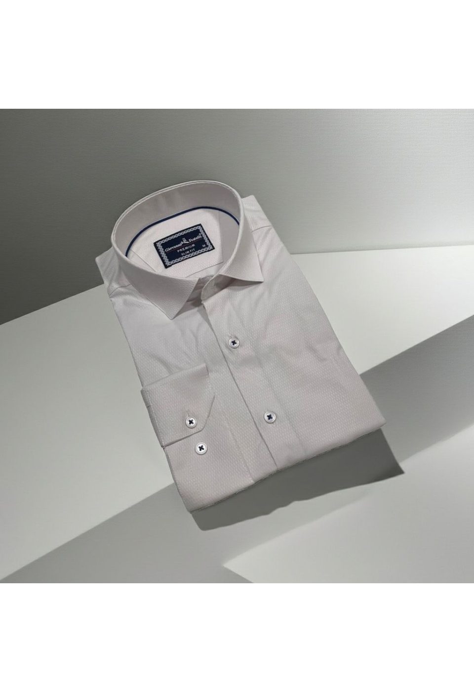 Slim Fit Uzun Kol Desenli Jakar Armürlü Gömlek 1462 CR 009 - Giovanni Fratelli