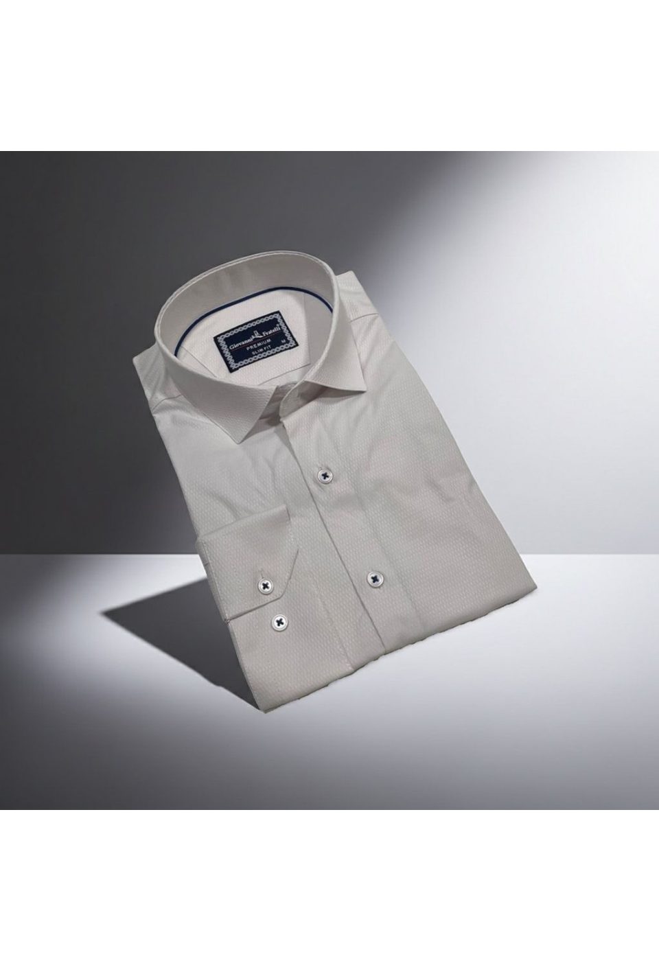 Slim Fit Uzun Kol Desenli Jakar Armürlü Gömlek 1462 CR 009 - Giovanni Fratelli