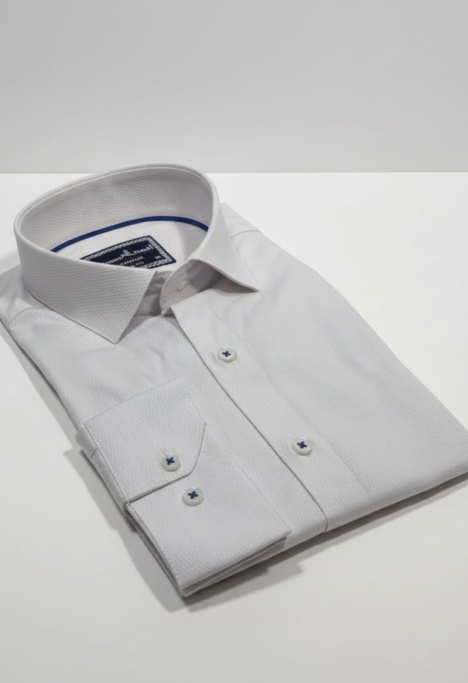 Slim Fit Uzun Kol Desenli Jakar Armürlü Gömlek 1462 CR 009