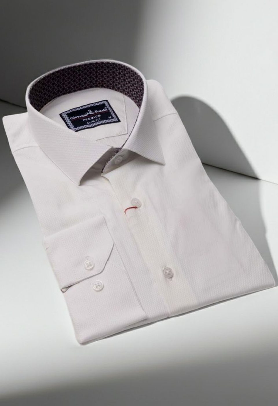 Slim Fit Uzun Kol Desenli Jakar Armürlü Gömlek 1463 CR 002
