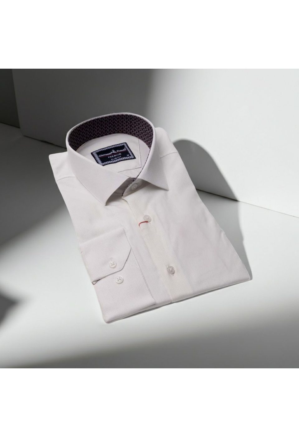 Slim Fit Uzun Kol Desenli Jakar Armürlü Gömlek 1463 CR 002 - Giovanni Fratelli