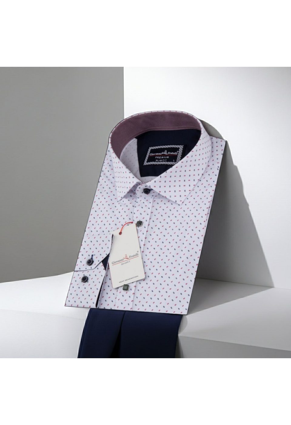 Slim Fit Uzun Kol Desenli Erkek Gömlek 3GMK311464009 - Giovanni Fratelli