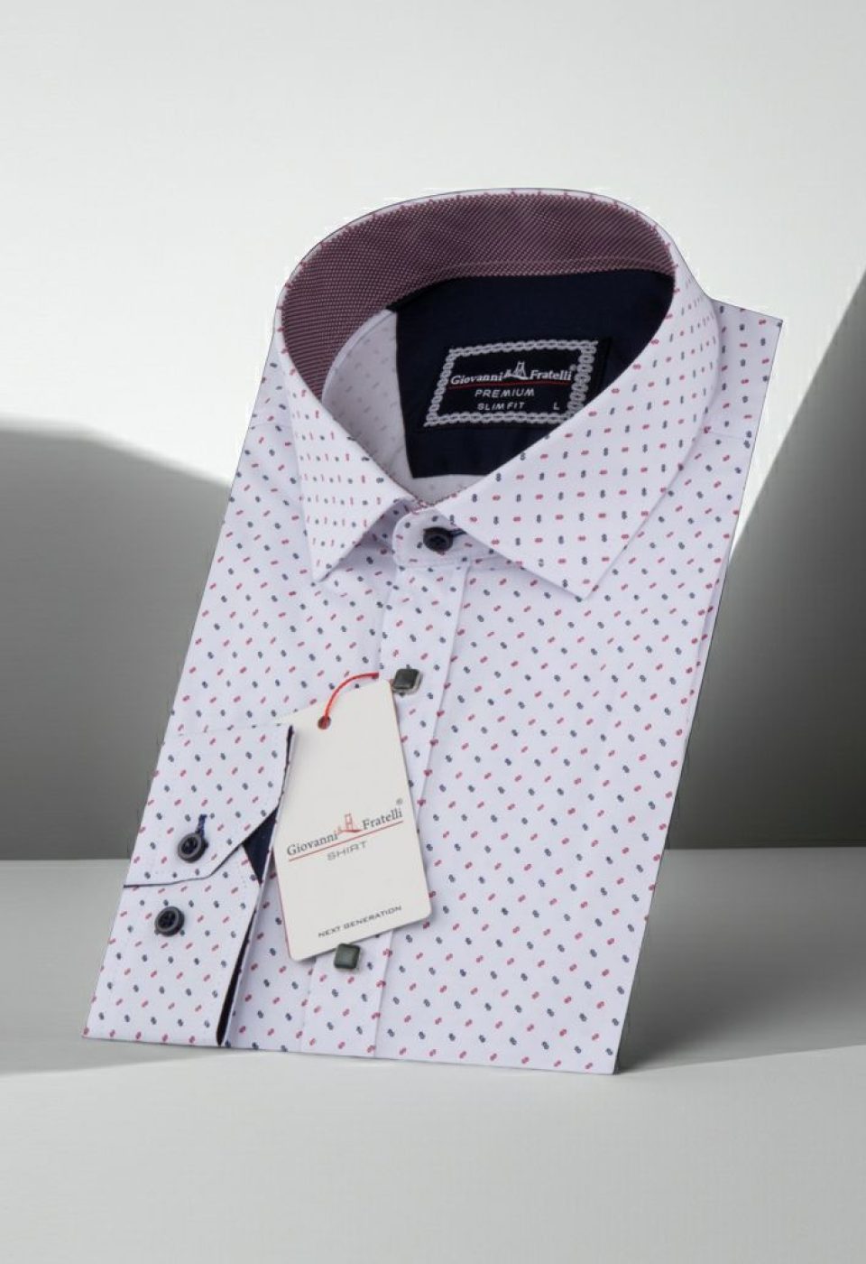 Slim Fit Uzun Kol Desenli Erkek Gömlek 3GMK311464009