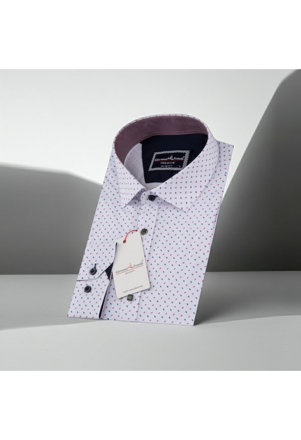 Slim Fit Uzun Kol Desenli Erkek Gömlek 3GMK311464009 - Giovanni Fratelli