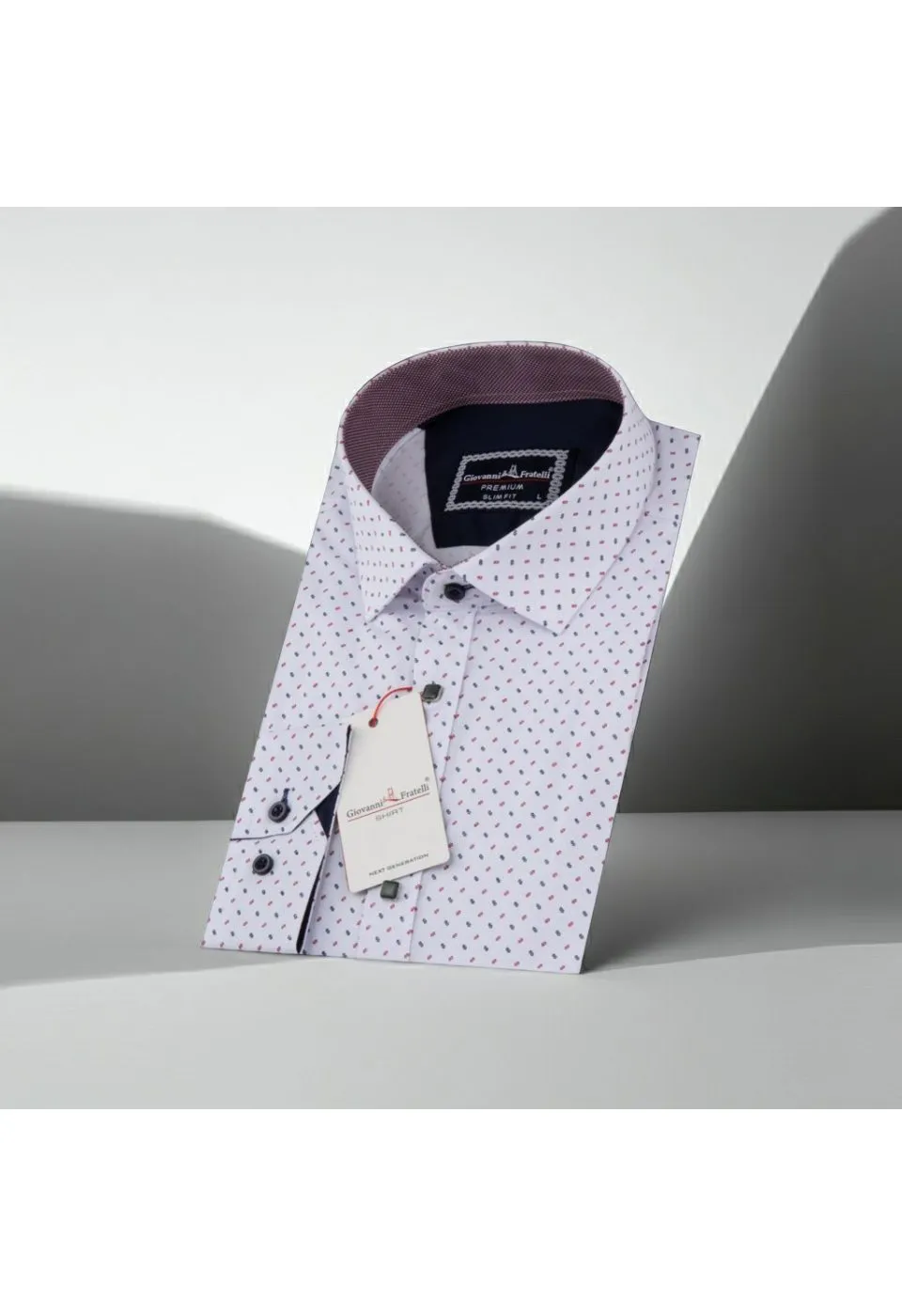 Slim Fit Uzun Kol Desenli Erkek Gömlek 3GMK311464009 - Giovanni Fratelli