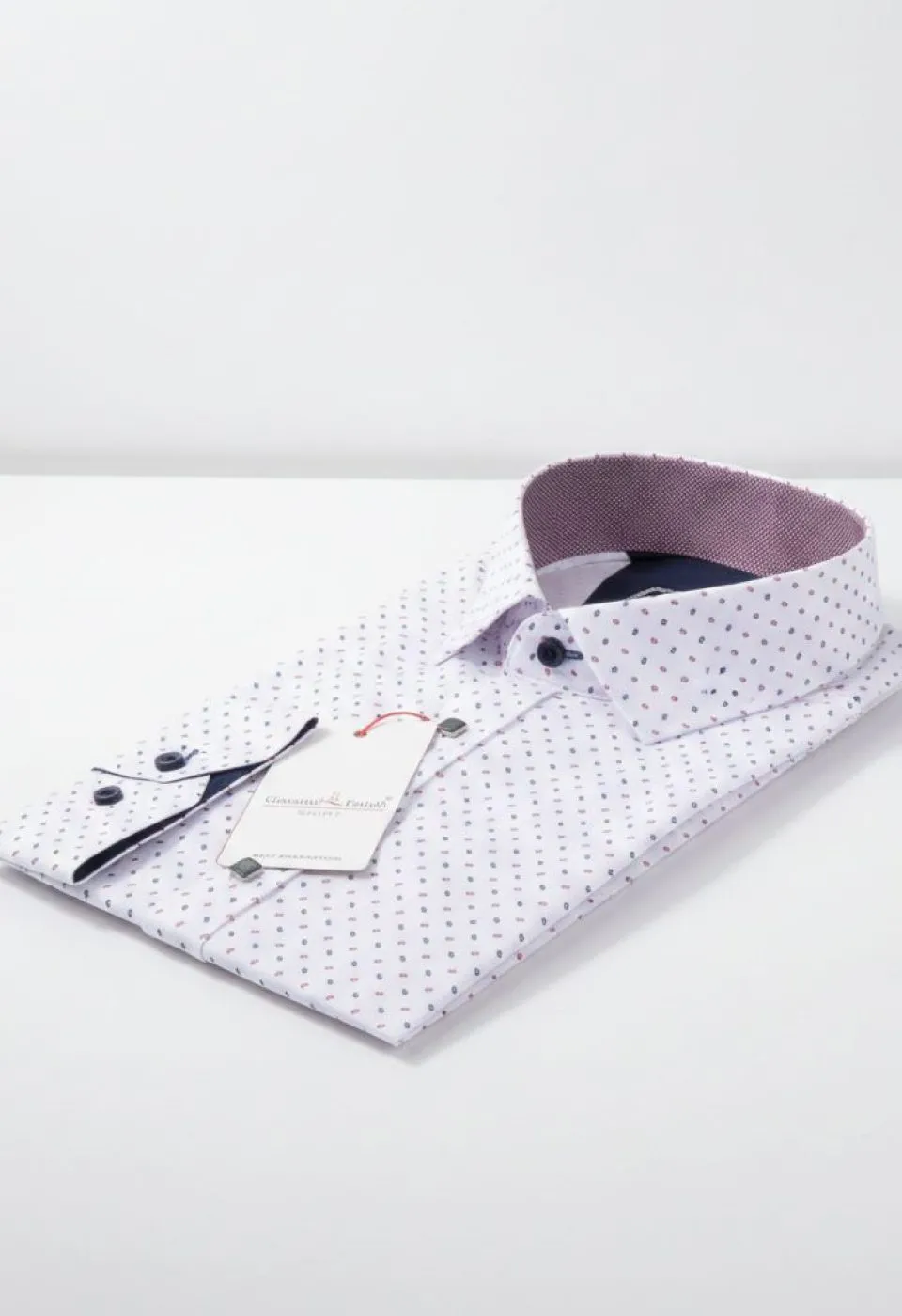 Slim Fit Uzun Kol Desenli Erkek Gömlek 3GMK311464009