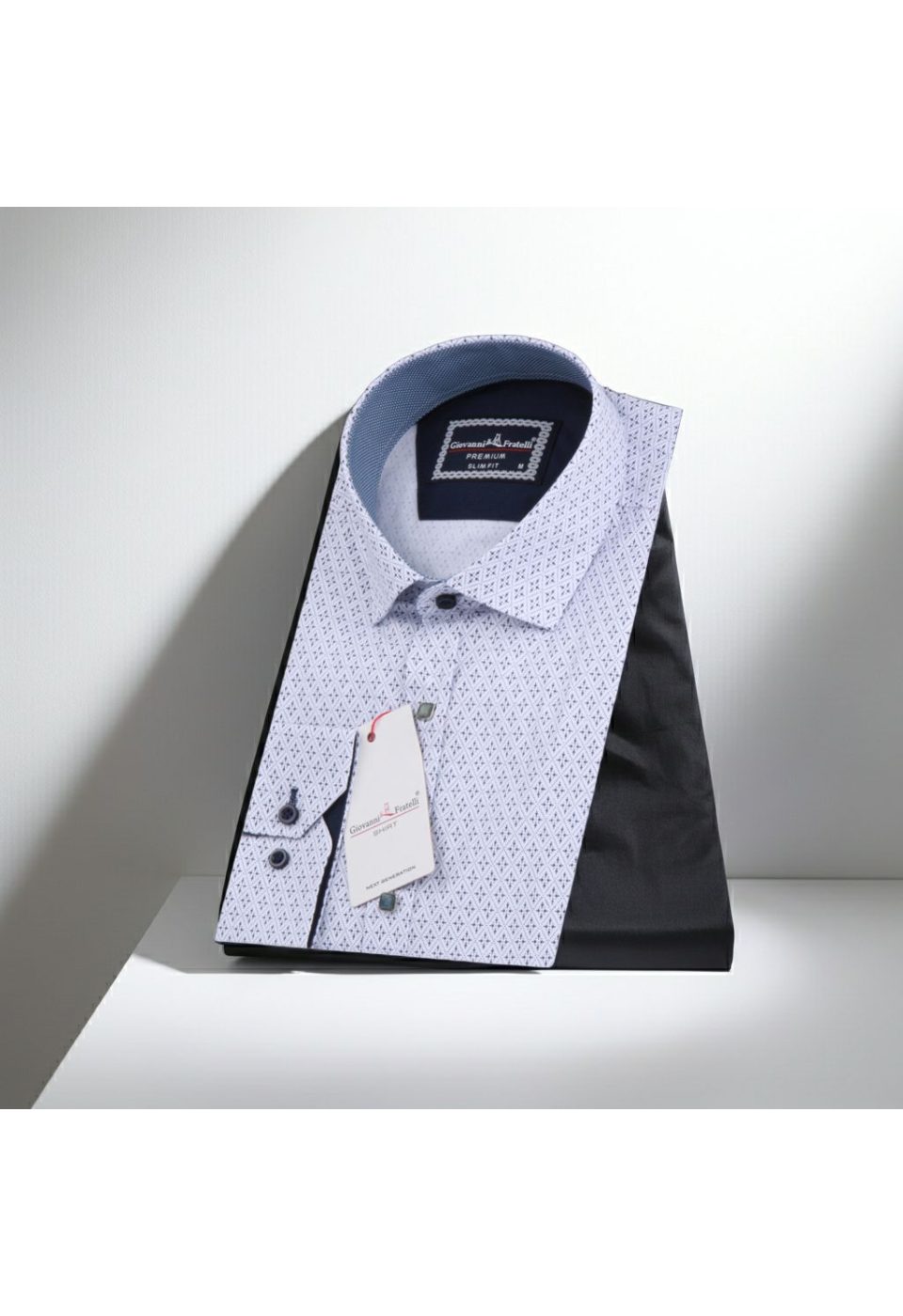 1464 CR 011 Slim Fit Uzun Kol Desenli Erkek Gömlek 3GMK311464011 - Giovanni Fratelli