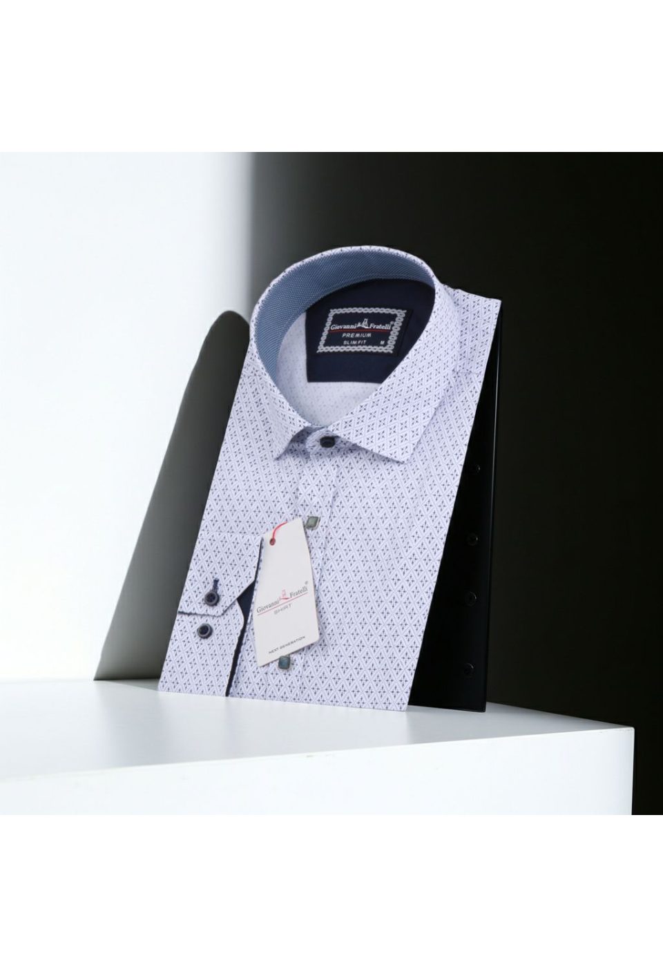1464 CR 011 Slim Fit Uzun Kol Desenli Erkek Gömlek 3GMK311464011 - Giovanni Fratelli