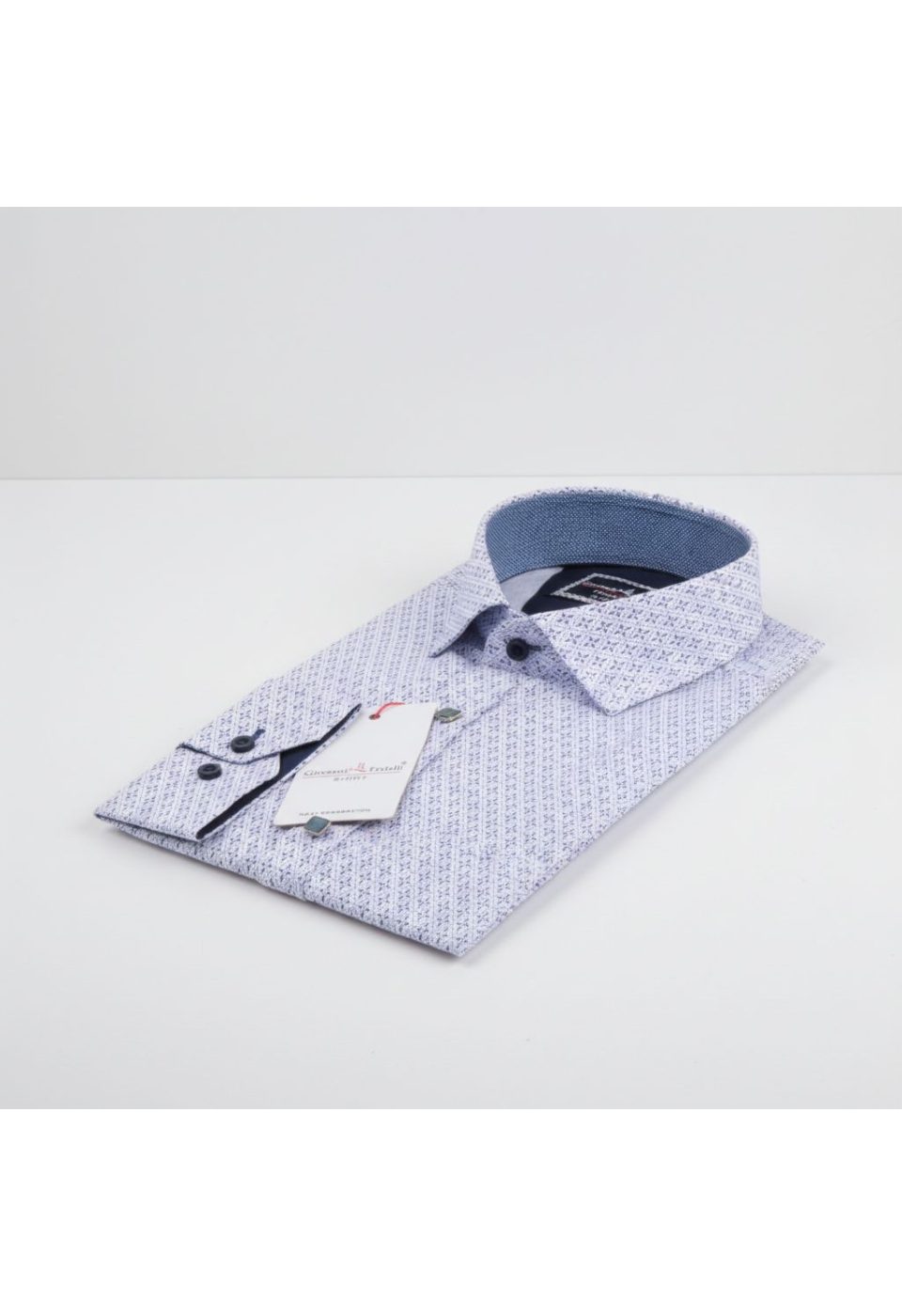 1464 CR 011 Slim Fit Uzun Kol Desenli Erkek Gömlek 3GMK311464011 - Giovanni Fratelli