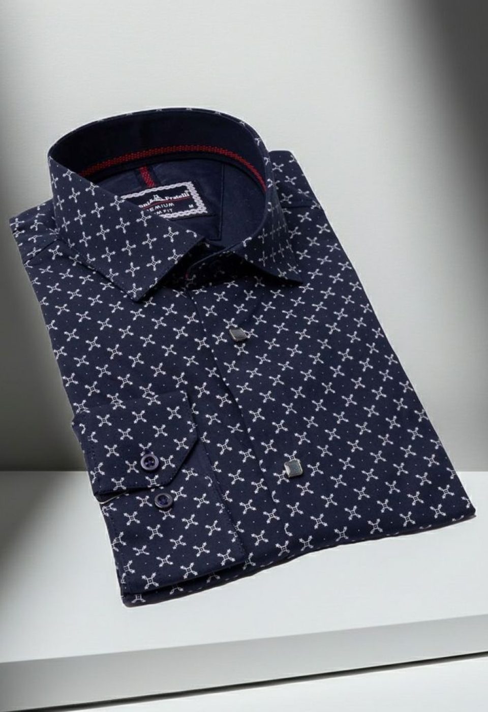 Slim Fit Uzun Kol Desenli Erkek Gömlek 3GMK311465004 - Giovanni Fratelli