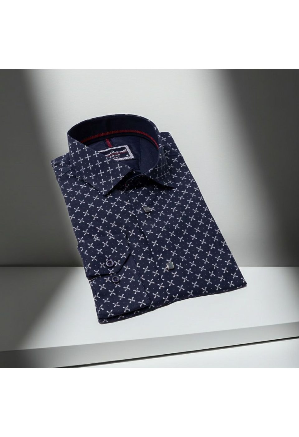 Slim Fit Uzun Kol Desenli Erkek Gömlek 3GMK311465004 - Giovanni Fratelli