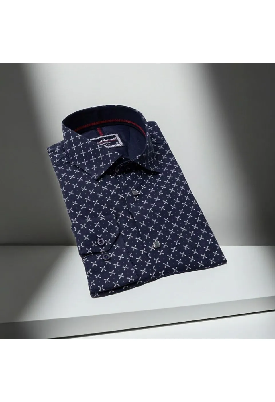 Slim Fit Uzun Kol Desenli Erkek Gömlek 3GMK311465004 - Giovanni Fratelli
