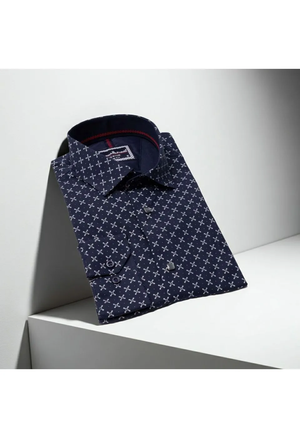 Slim Fit Uzun Kol Desenli Erkek Gömlek 3GMK311465004 - Giovanni Fratelli