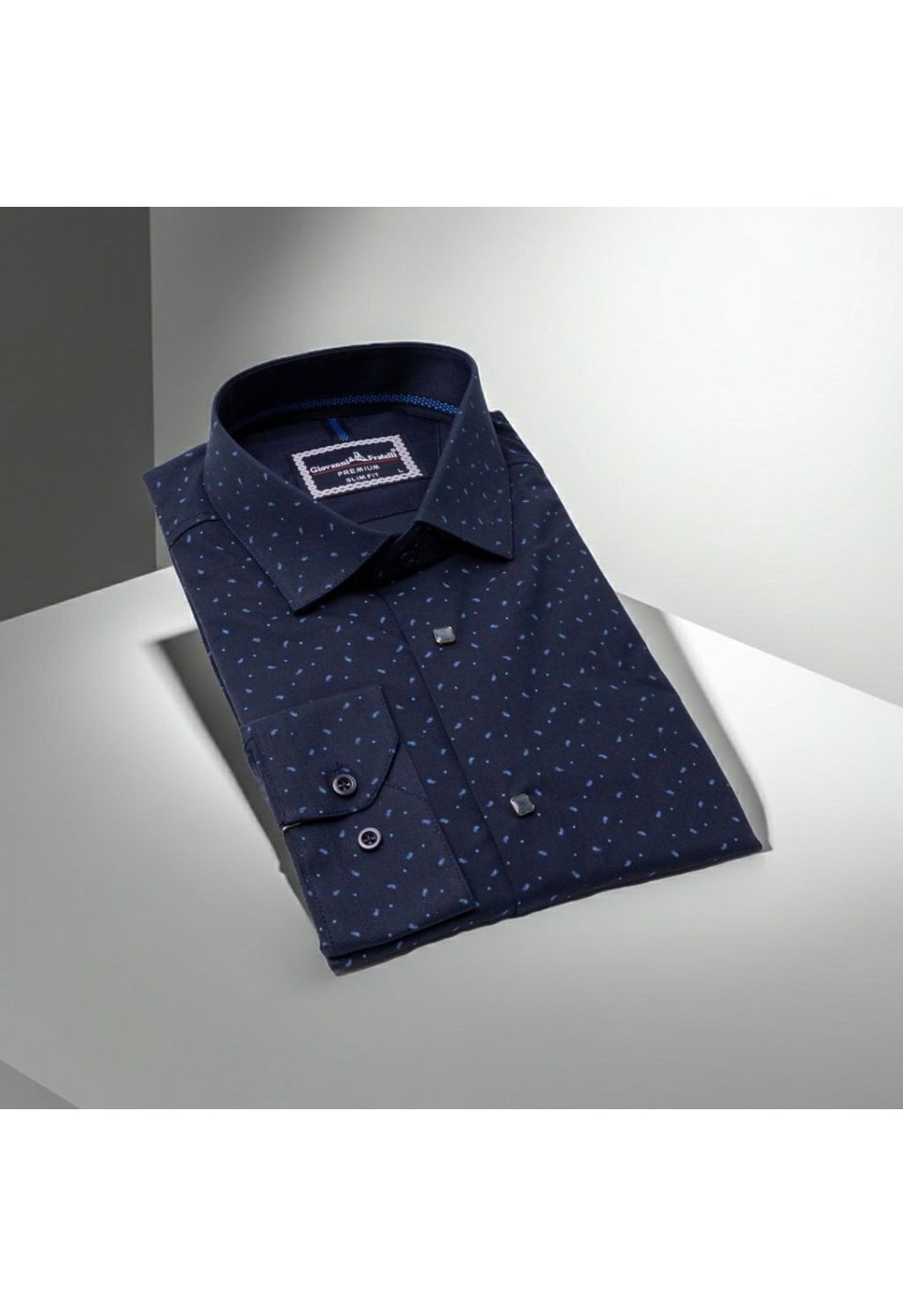 Slim Fit Uzun Kol Desenli Erkek Gömlek 3GMK311465008 - Giovanni Fratelli