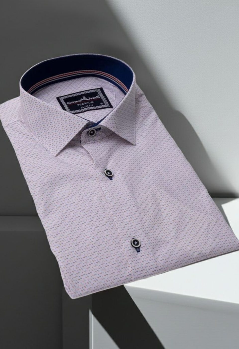 1467 CR 001 Slim Fit Uzun Kol Desenli Erkek Gömlek 3GMK311467001 - Giovanni Fratelli