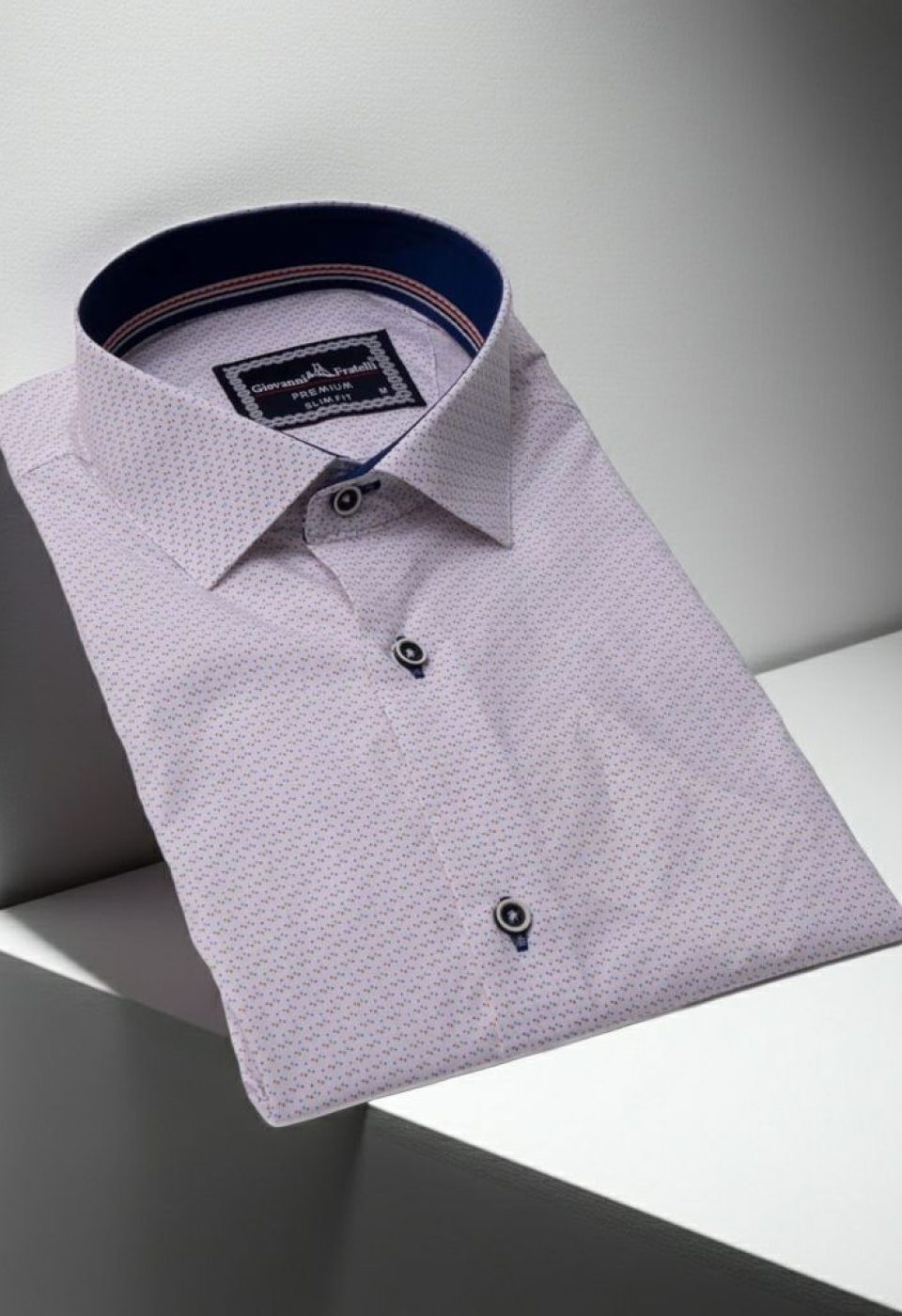 Slim Fit Uzun Kol Desenli Erkek Gömlek 3GMK311467001
