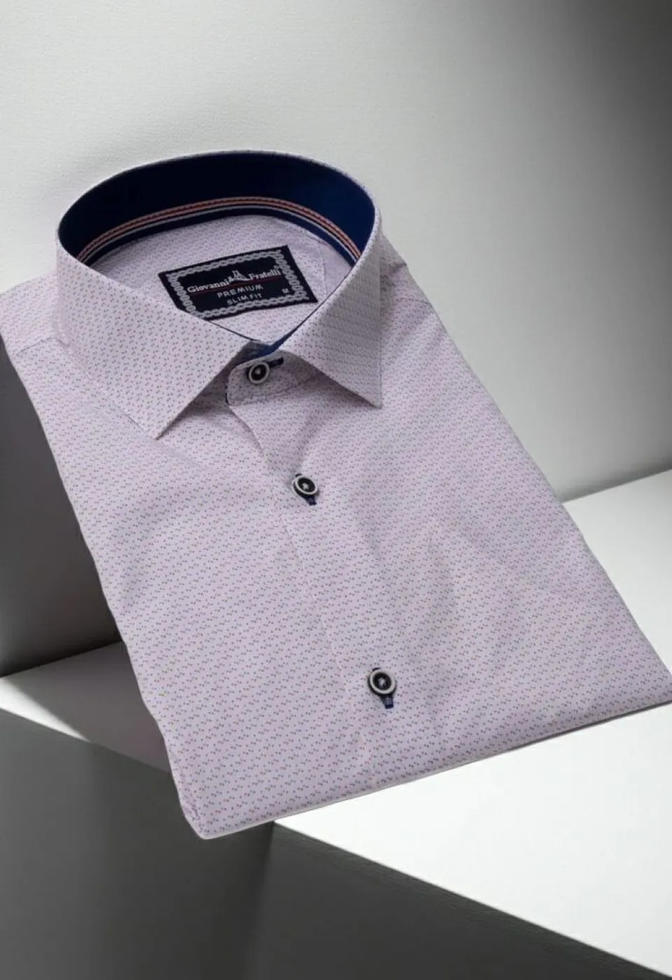 Slim Fit Uzun Kol Desenli Erkek Gömlek 3GMK311467001