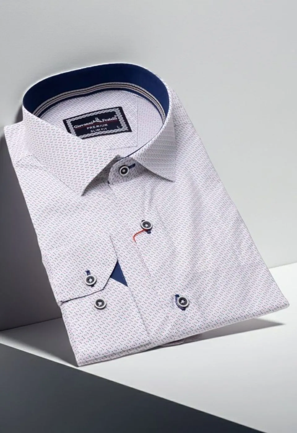 Slim Fit Uzun Kol Desenli Erkek Gömlek 3GMK311467002 - Giovanni Fratelli