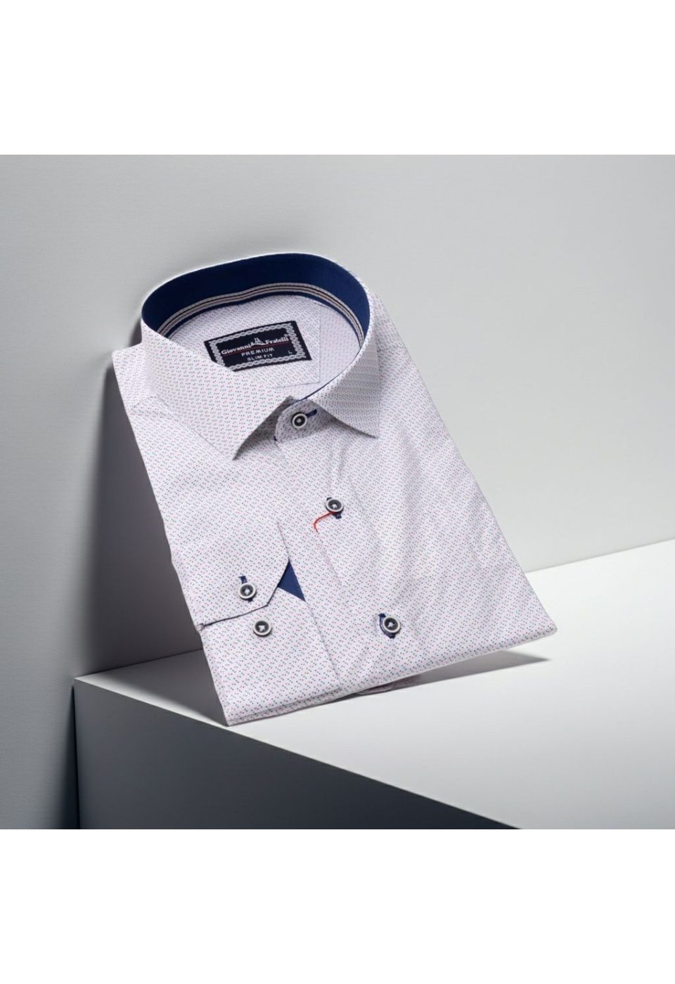 Slim Fit Uzun Kol Desenli Erkek Gömlek 3GMK311467002 - Giovanni Fratelli