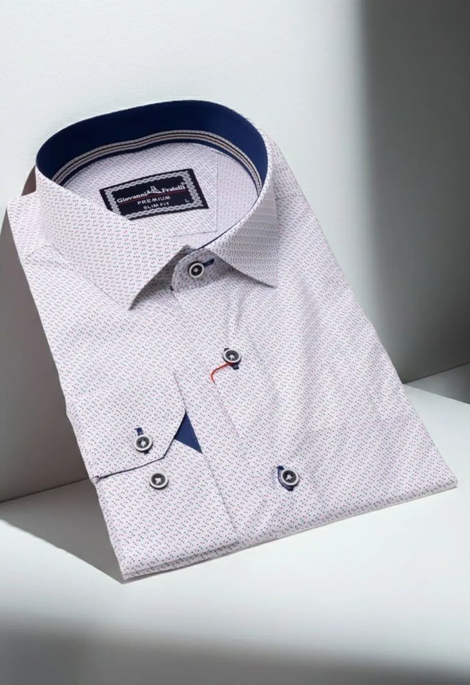Slim Fit Uzun Kol Desenli Erkek Gömlek 3GMK311467002 - Giovanni Fratelli