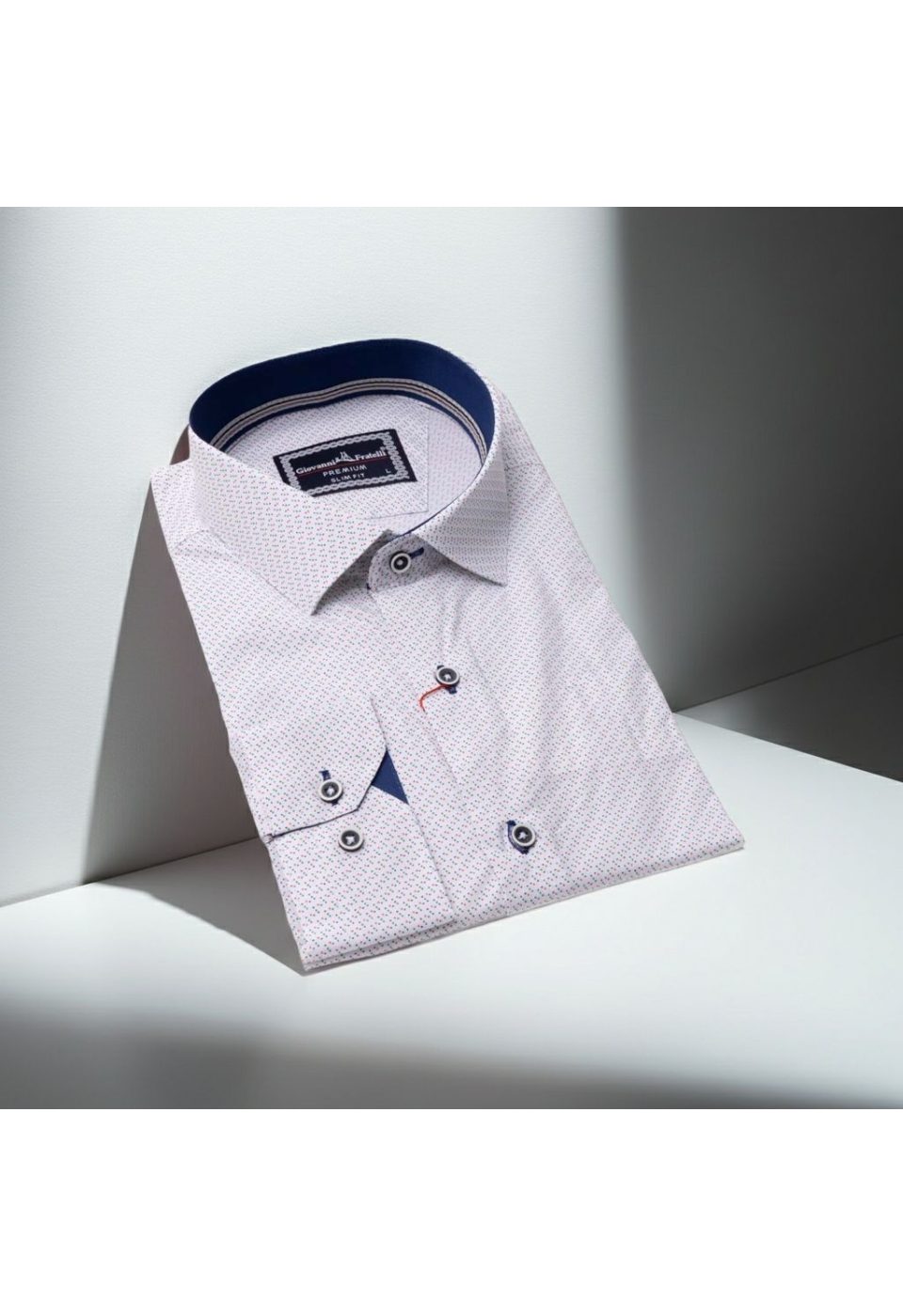 Slim Fit Uzun Kol Desenli Erkek Gömlek 3GMK311467002 - Giovanni Fratelli