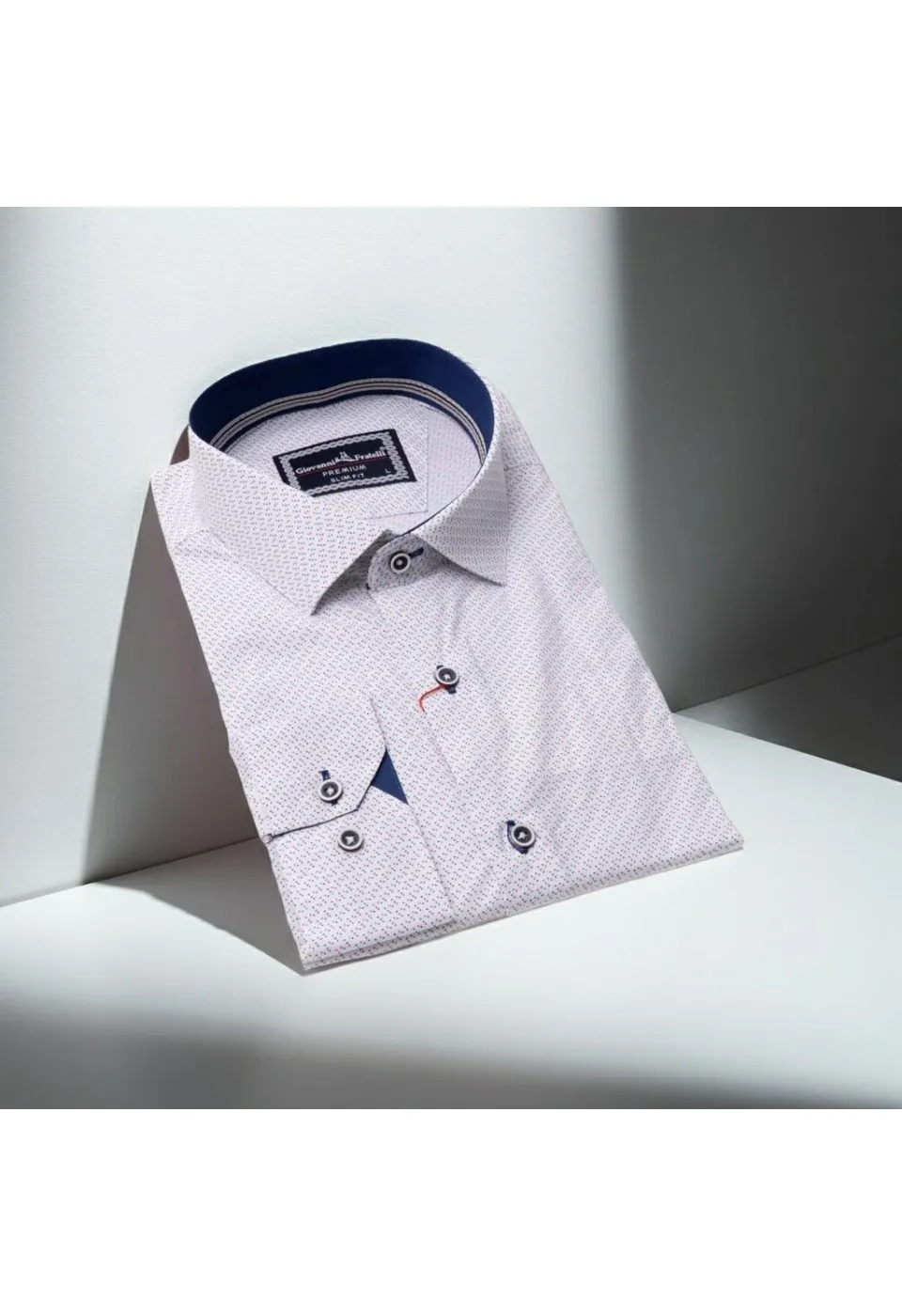 Slim Fit Uzun Kol Desenli Erkek Gömlek 3GMK311467002 - Giovanni Fratelli