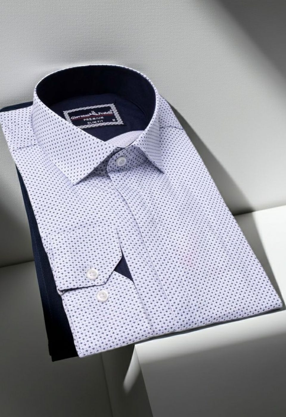Slim Fit Uzun Kol Desenli Erkek Gömlek 3GMK311469012 - Giovanni Fratelli