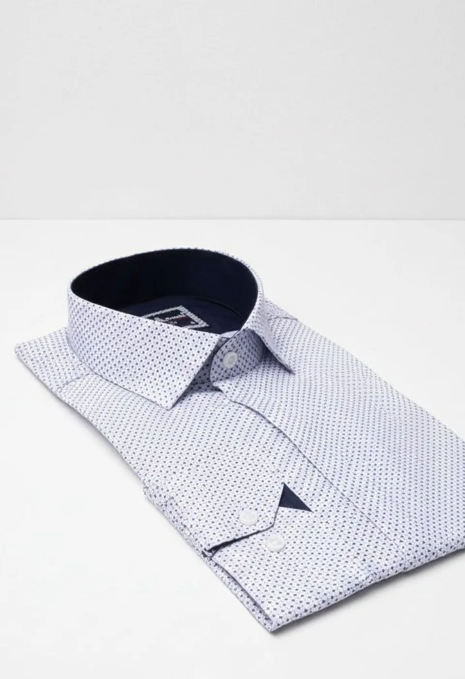 Slim Fit Uzun Kol Desenli Erkek Gömlek 3GMK311469012