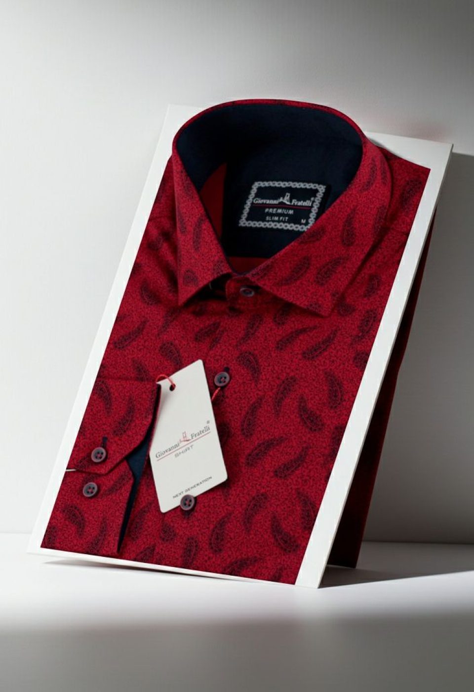Slim Fit Uzun Kol Desenli Erkek Gömlek 3GMK311474002 - Giovanni Fratelli
