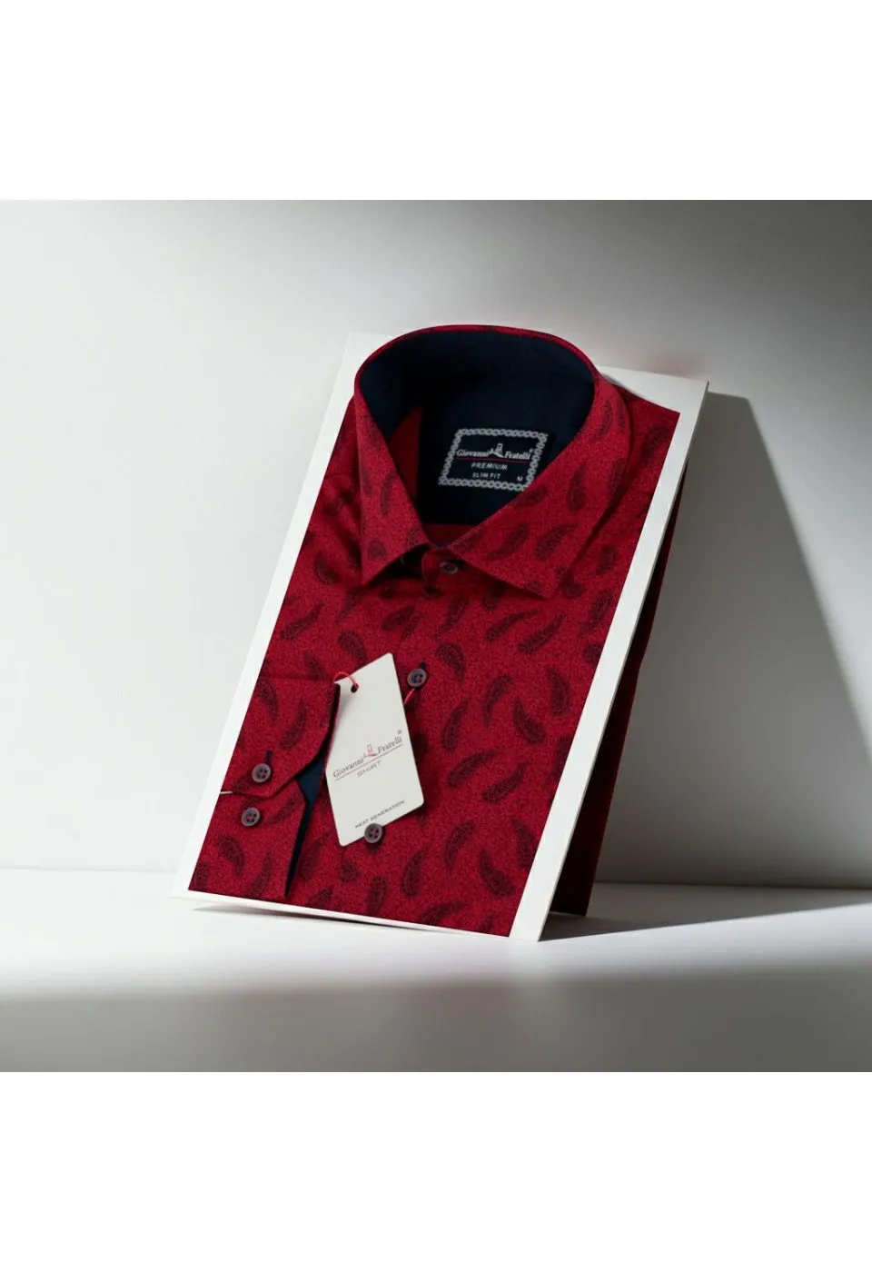 Slim Fit Uzun Kol Desenli Erkek Gömlek 3GMK311474002 - Giovanni Fratelli