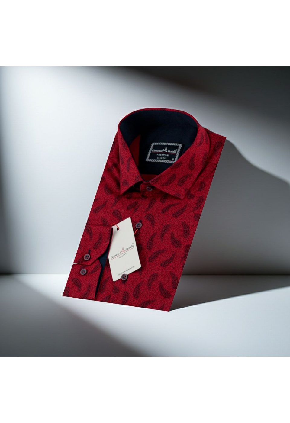 Slim Fit Uzun Kol Desenli Erkek Gömlek 3GMK311474002 - Giovanni Fratelli