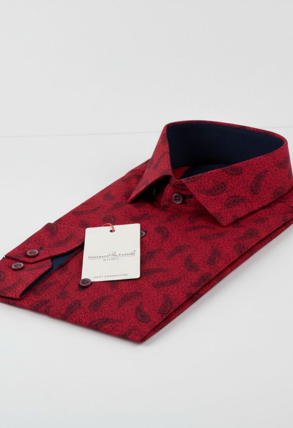 Slim Fit Uzun Kol Desenli Erkek Gömlek 3GMK311474002