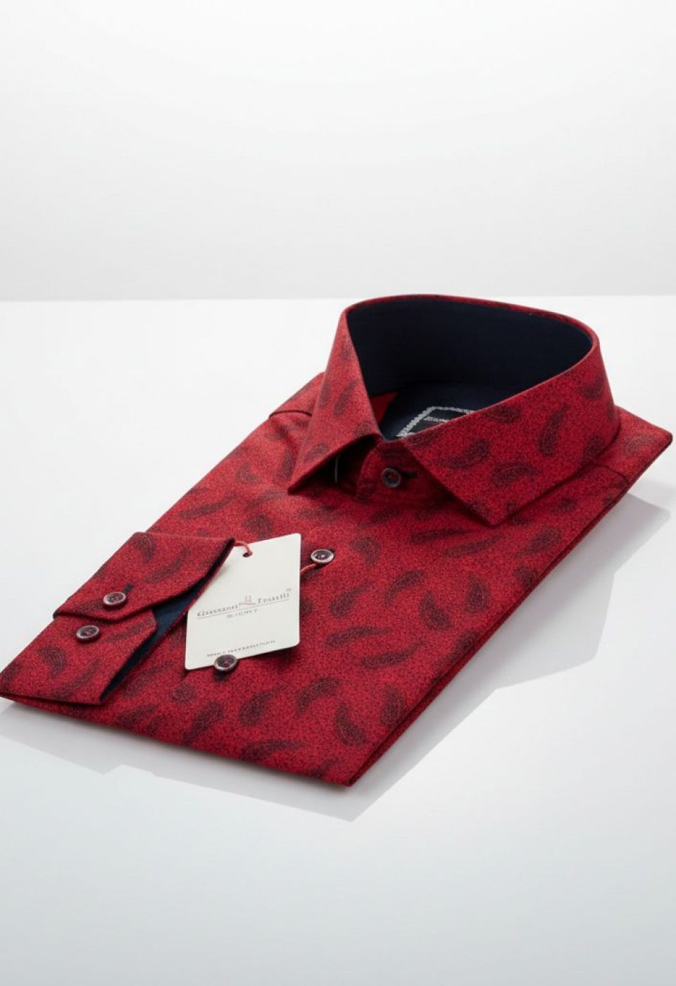 Slim Fit Uzun Kol Desenli Erkek Gömlek 3GMK311474002 - Giovanni Fratelli