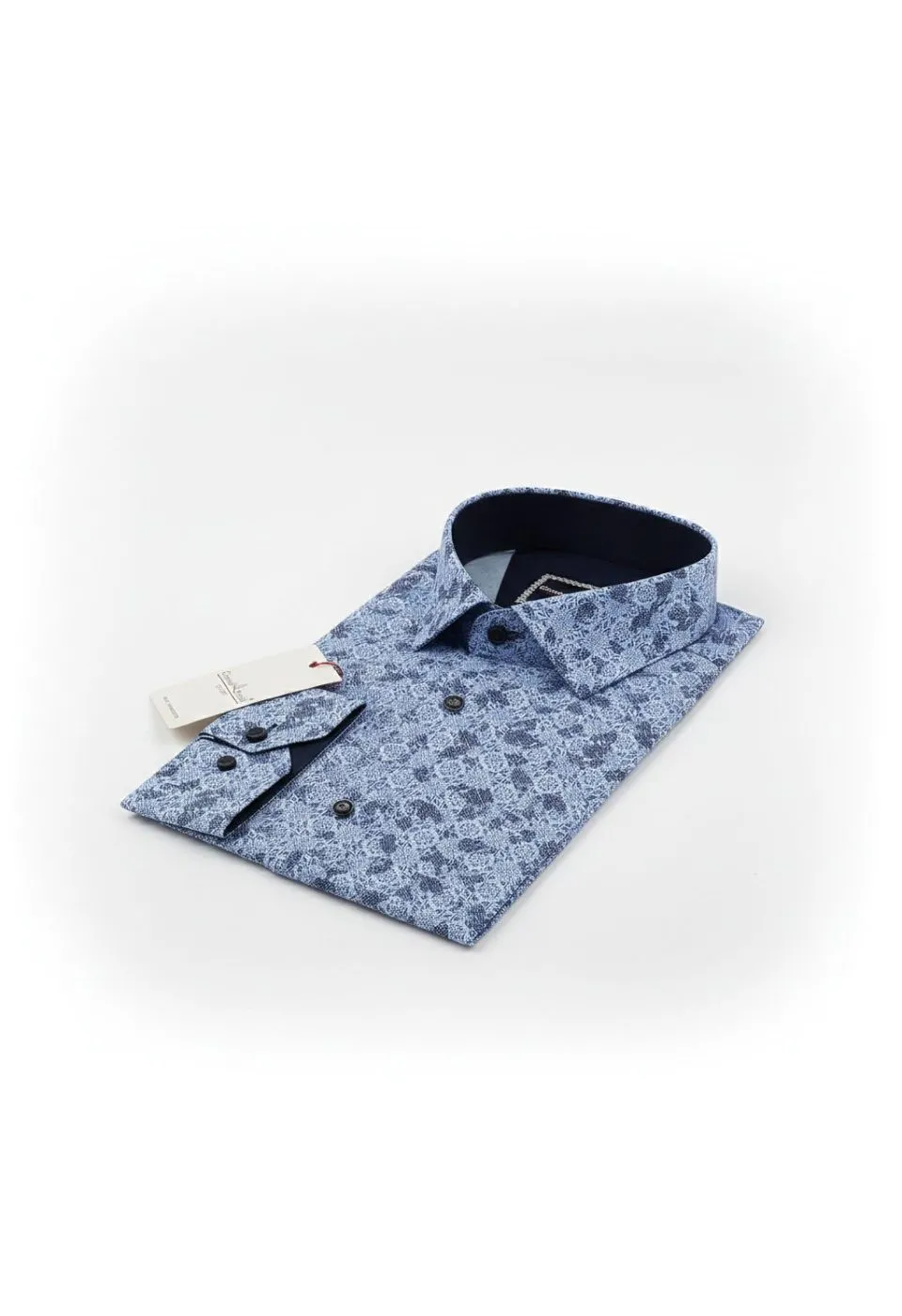 Slim Fit Uzun Kol Desenli Erkek Gömlek 3GMK311490009 - Giovanni Fratelli