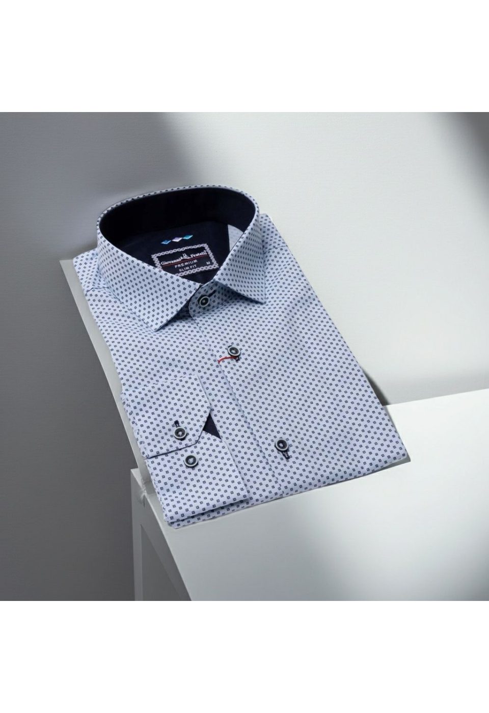 Slim Fit Uzun Kol Desenli Erkek Gömlek 3GMK311499005 - Giovanni Fratelli