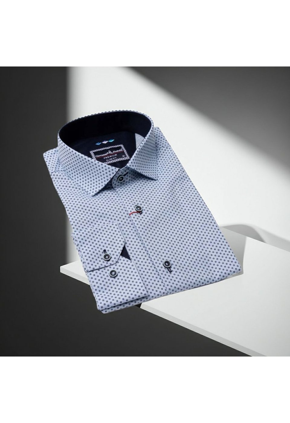 Slim Fit Uzun Kol Desenli Erkek Gömlek 3GMK311499005 - Giovanni Fratelli