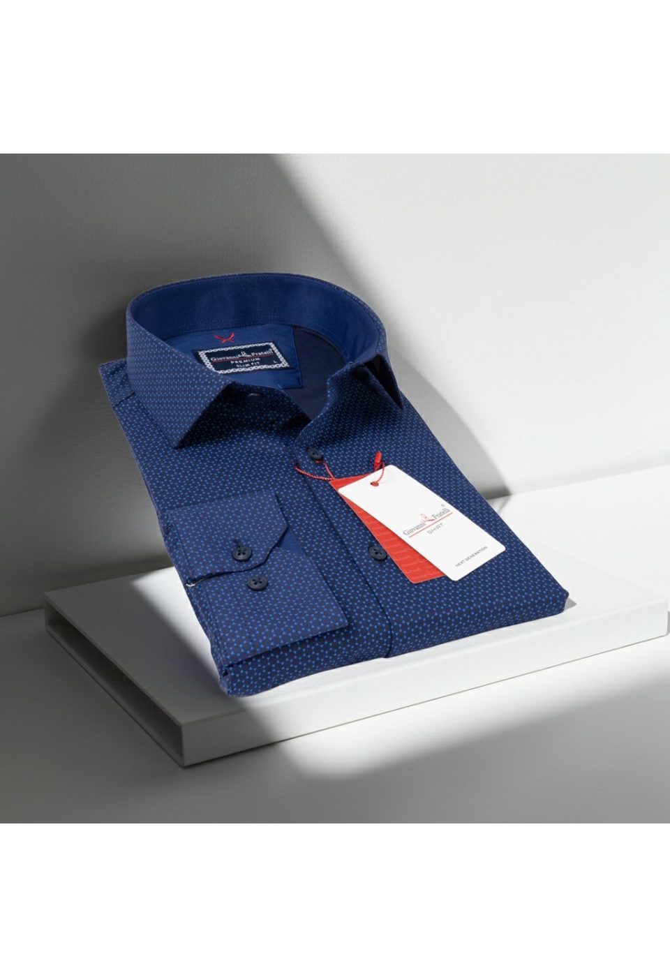 Slim Fit Uzun Kol Desenli Erkek Gömlek 3GMK311684004 - Giovanni Fratelli