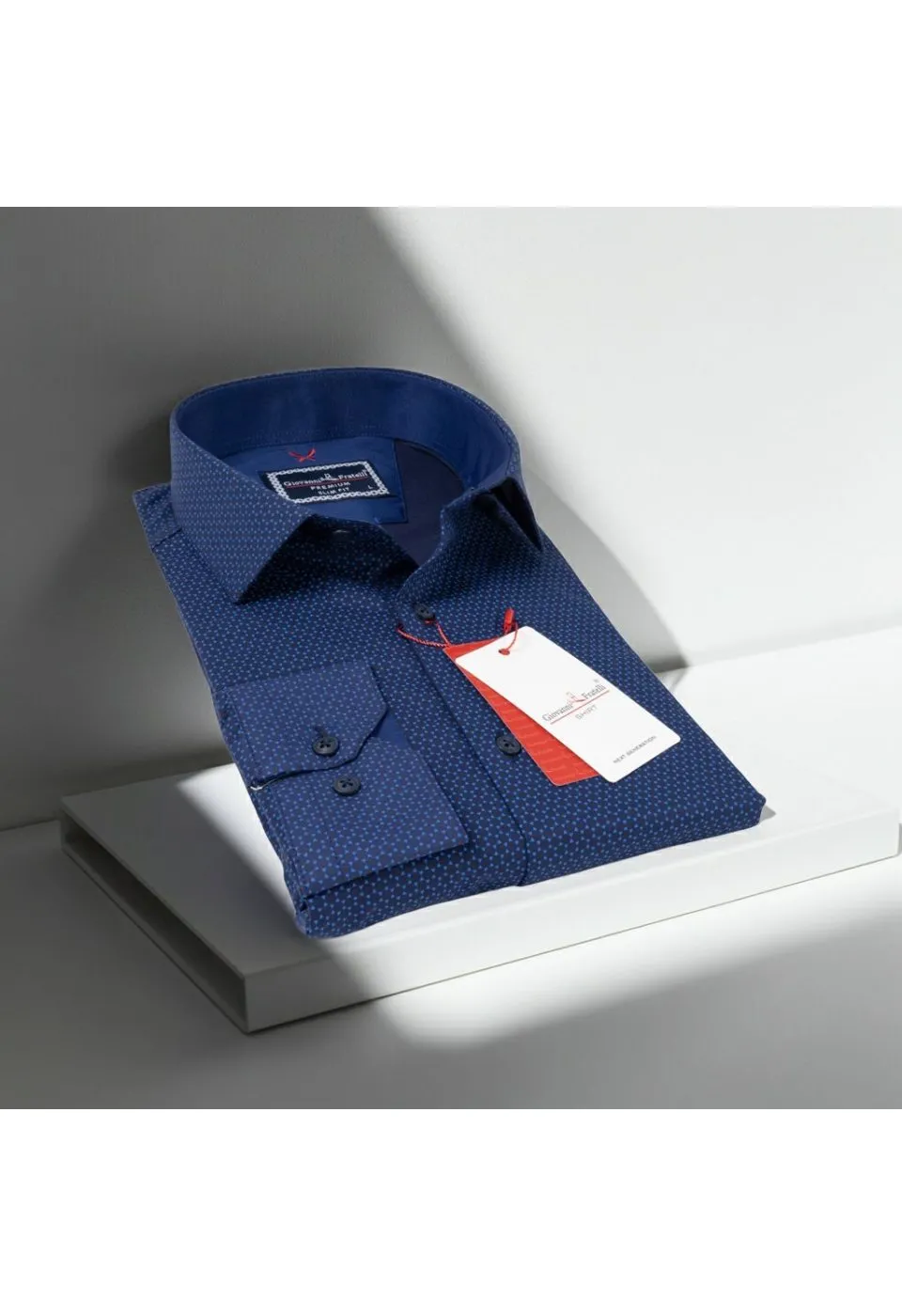Slim Fit Uzun Kol Desenli Erkek Gömlek 3GMK311684004 - Giovanni Fratelli