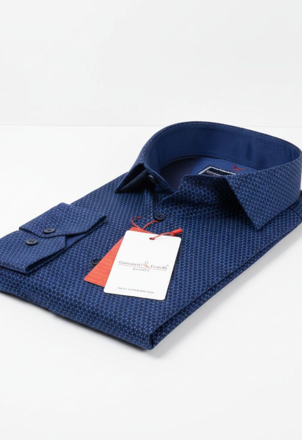 Slim Fit Uzun Kol Desenli Erkek Gömlek 3GMK311684004