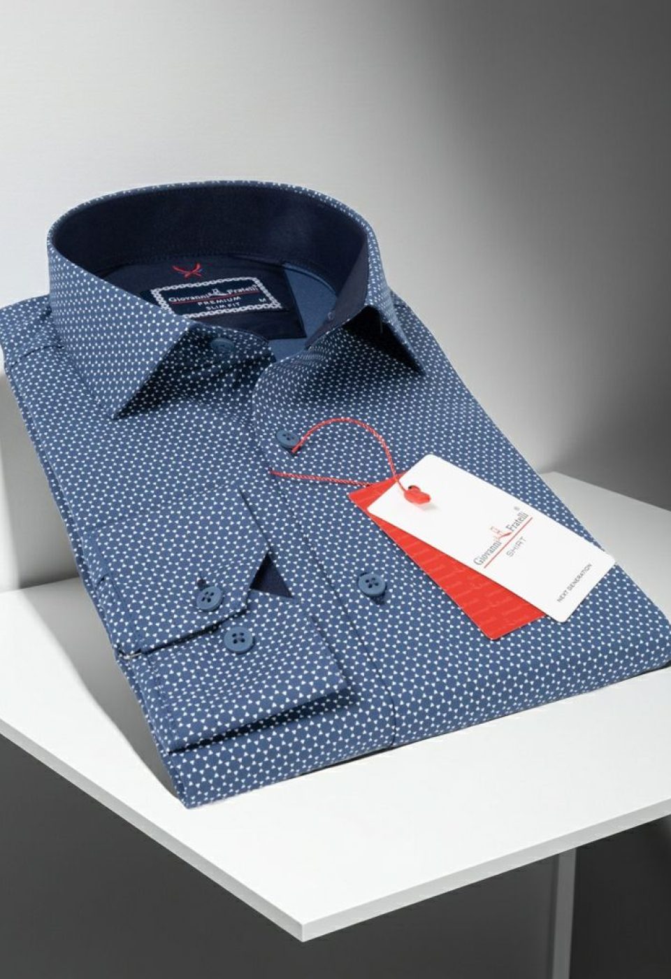 Slim Fit Uzun Kol Desenli Erkek Gömlek 3GMK311684005