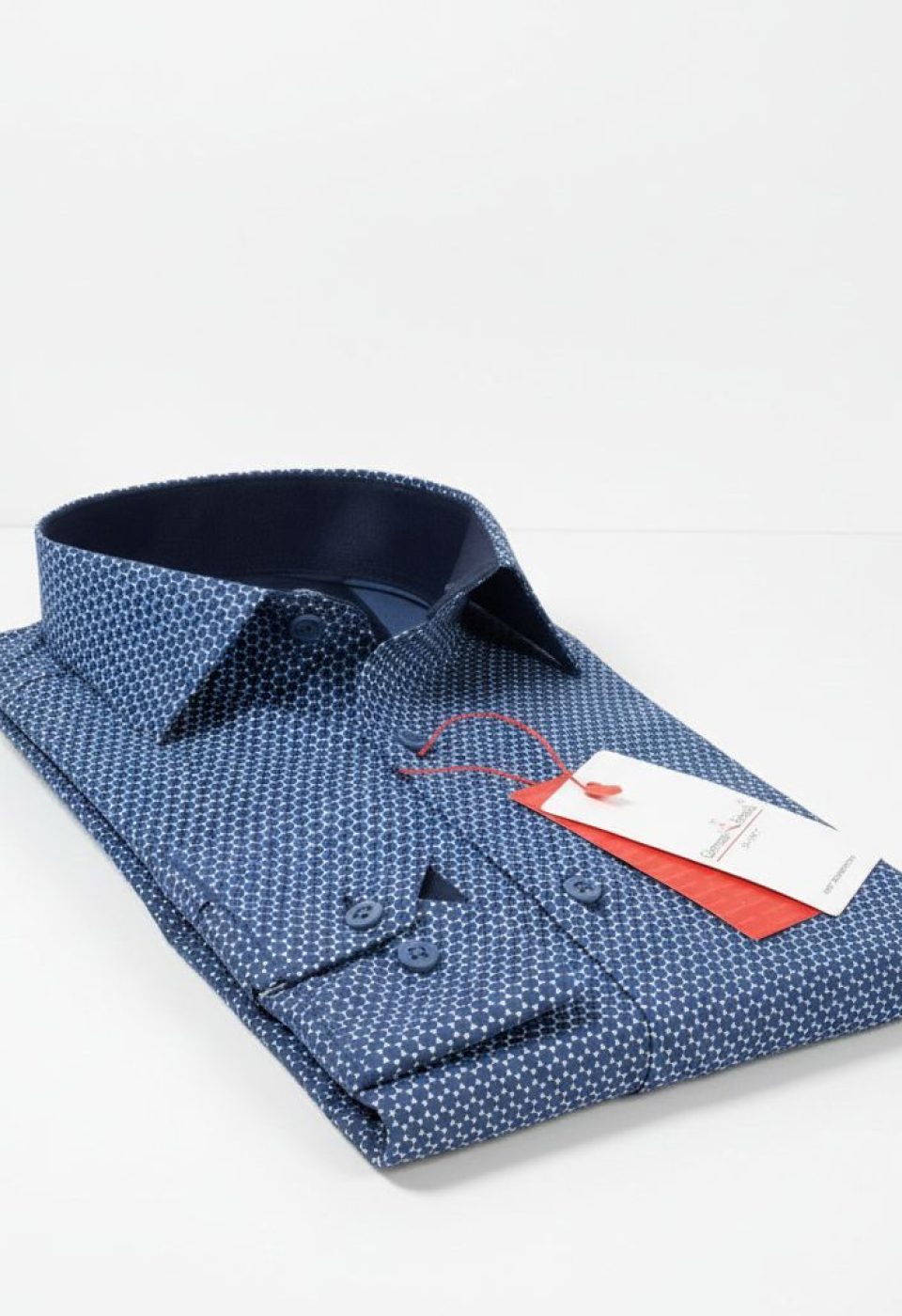 Slim Fit Uzun Kol Desenli Erkek Gömlek 3GMK311684005